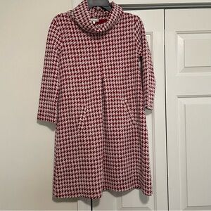 Tyler Boe Kim Style Dress Cowl Neck Red/White Size XS
